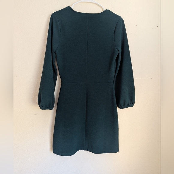 Madewell Green Wrap Sise Tie Dress - Picture 5 of 7